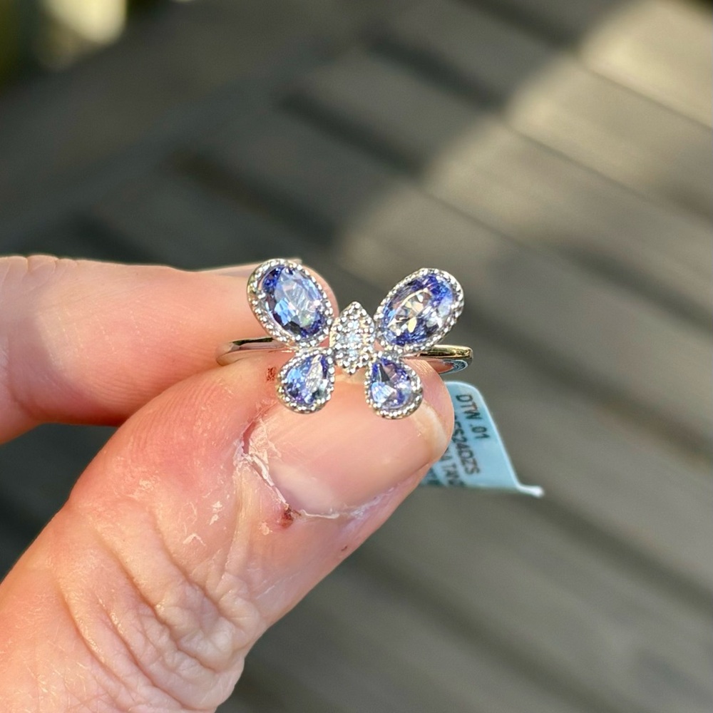SOLD EFFY® Tanzanite Butterfly Ring (1-1/6 ct. t.w.) Sterling Silver $600 - Picture 5 of 9